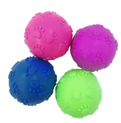 Dog and Cat Rubber Squeaky Ball Dog Toy