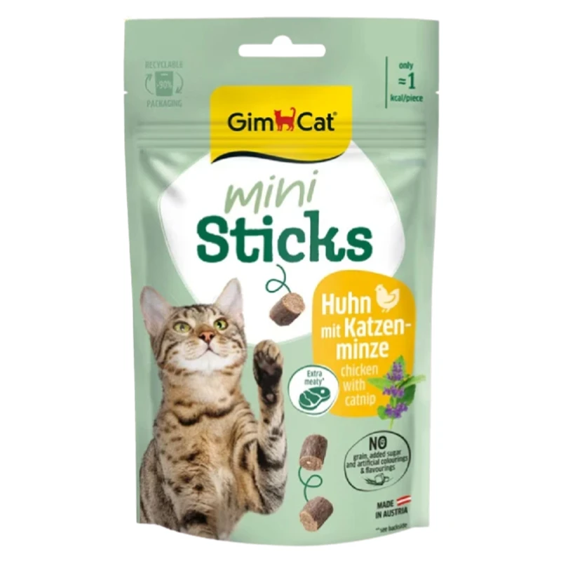 GimCat Mini Sticks With Chicken and Catnip 50 g