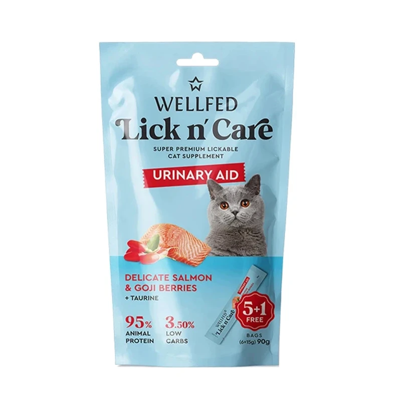 Wellfed Lick n' Care Urinary Aid Salmon & Goji Berries Delicate 