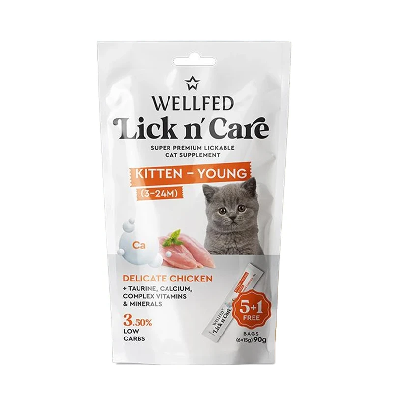 Wellfed Lick n' Care Kitten Delicate Chicken 