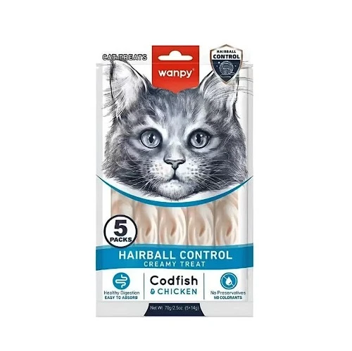 Wanpy Creamy Lickable Hairball Control 70gr