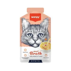 Wanpy Adult Cat Soup Meat Broths Tuna and Salmon 50 g