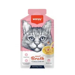 Wanpy Adult Cat Soup Meat Broth Tuna and Shrimp 50 g