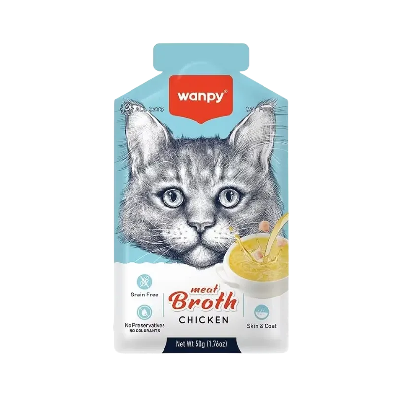 Wanpy Adult Cat Soup Meat Broth Chicken 50 g