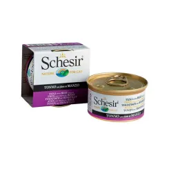 Schesir Canned Adult Wet Cat Food With Beef &amp; Tuna Fish