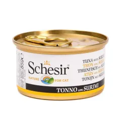 Schesir Canned Adult Wet Cat Food With Tuna &amp; Surimi