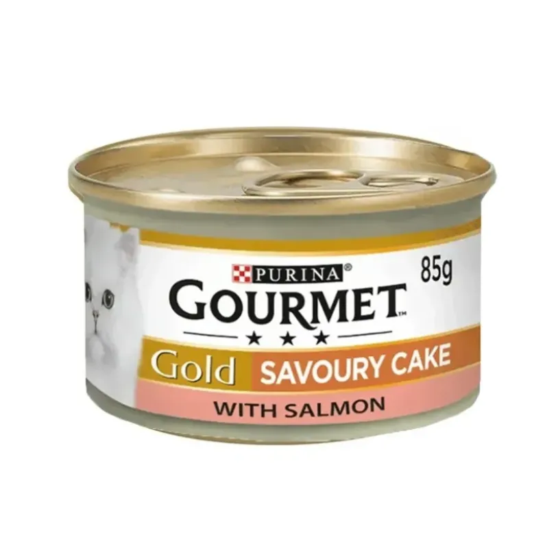 Gourmet Gold Savoury Cake Salmon Fish Wet Cat Food 