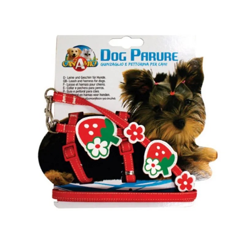 dog parure strawberry