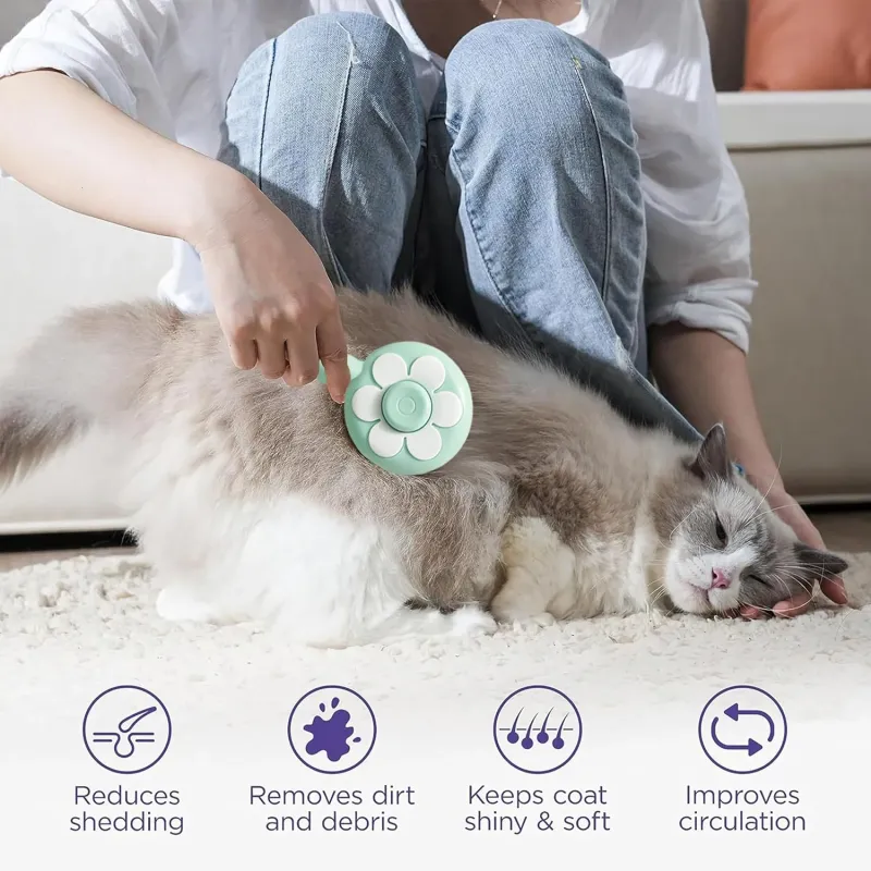 Pet Hair Removal Comb Flower Shaped