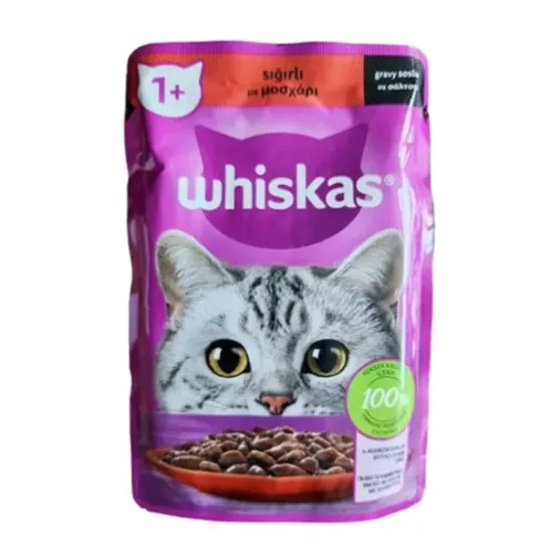 Whiskas Pouch Beef 75gr