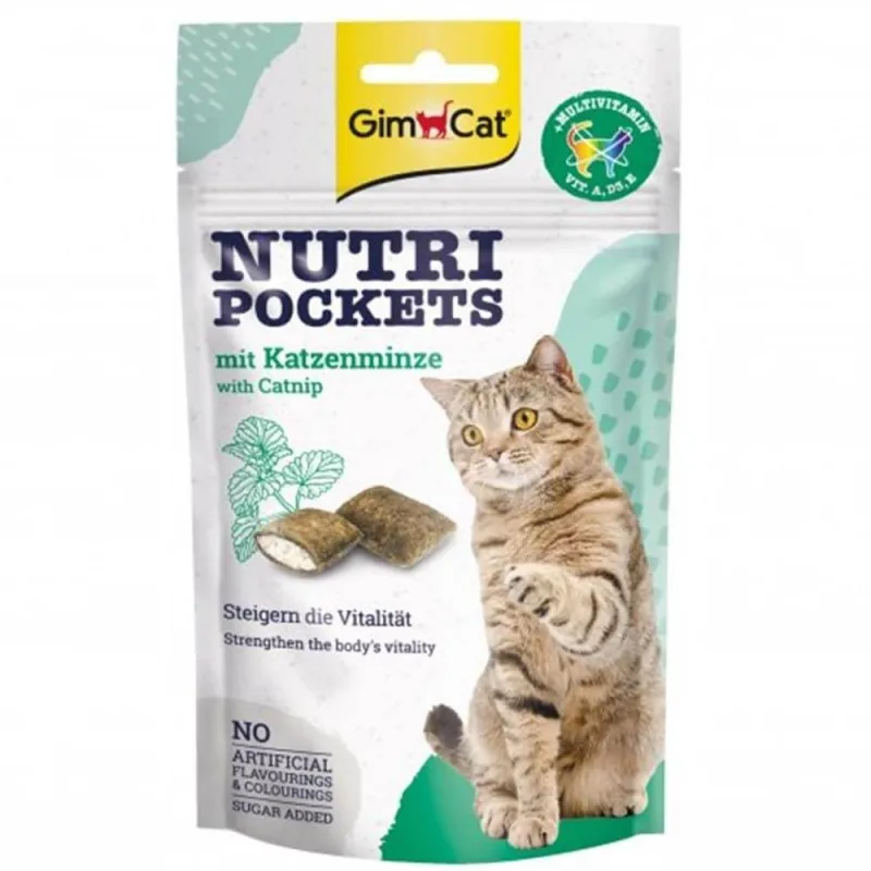 Gimcat Nutri Pockets Treat With Catnip &amp; Multi-Vitamin