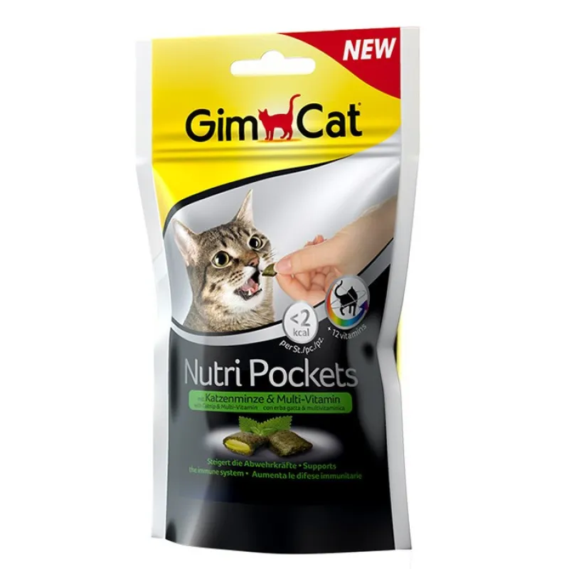 Gimcat Nutri Pockets Treat With Catnip &amp; Multi-Vitamin