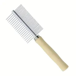 Wooden Handle Pet Grooming Comb for Dogs and Cats
