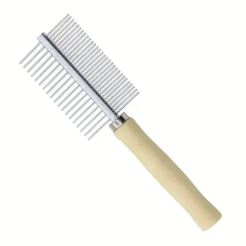Wooden Handle Pet Grooming Comb for Dogs and Cats