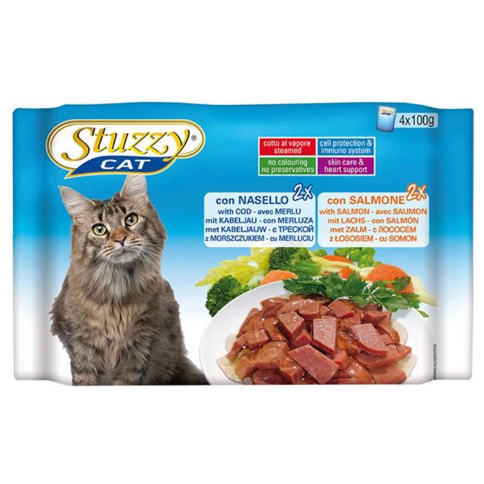 Pouch Multipack 2X Cod Fish - 2X Salmon