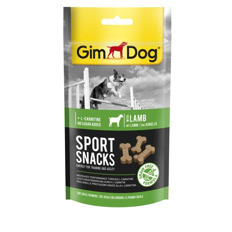 Gimdog Sport Snacks Mini Bones Dog Treat With Lamb