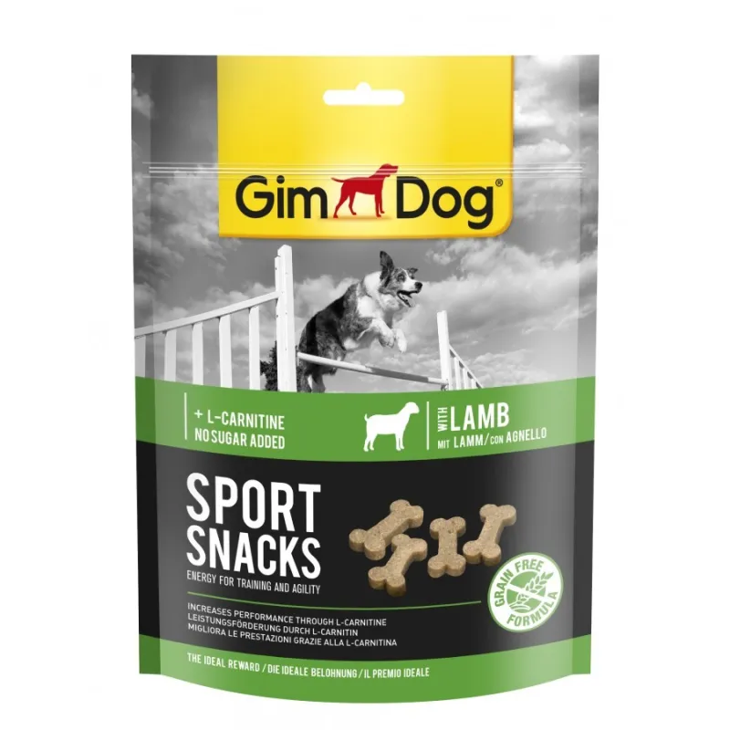 Gimdog Sport Snacks Mini Bones Dog Treat With Lamb