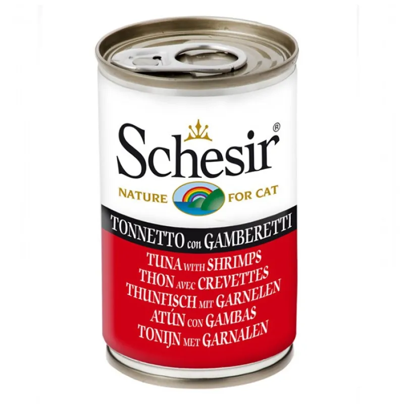 Schesir Adult Wet Cat Food With Tuna &amp; Shrimp In Jelly