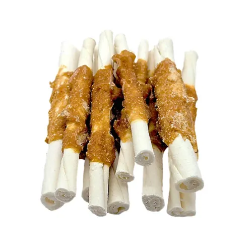 Dog Treat Wrapped Rawhide Rolls