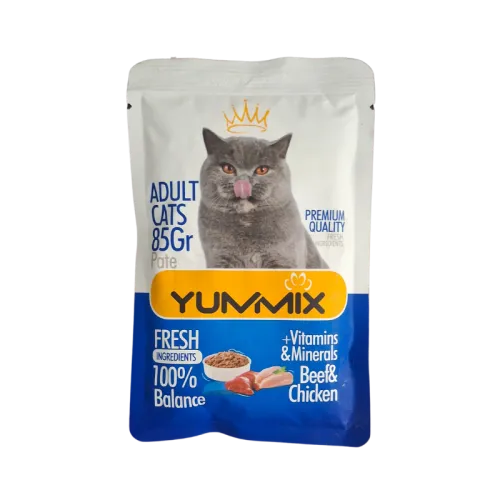  Yummix Adult Cat Pouch with Chicken and Beef