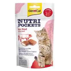 Gimcat Nutri Pockets Treat With Beef &amp; Malt