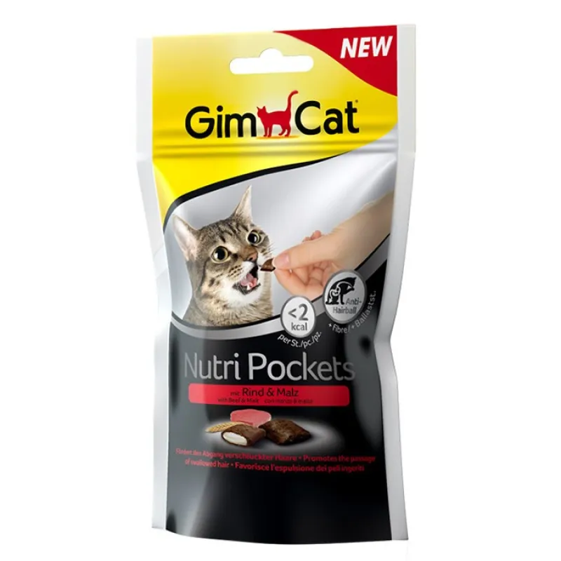 Gimcat Nutri Pockets Treat With Beef &amp; Malt