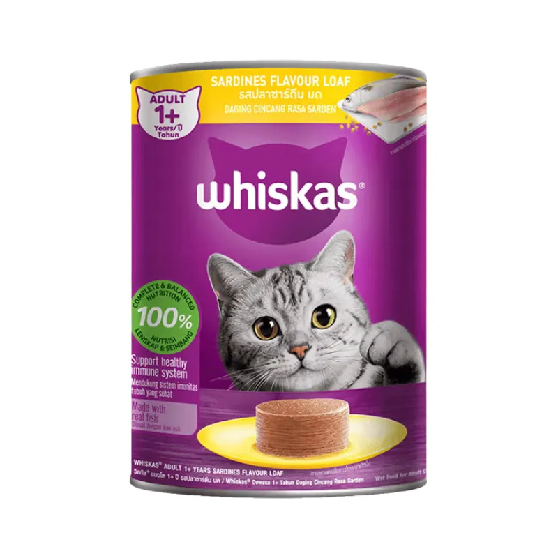 Whiskas Canned Adult Wet Cat Food With Sardine