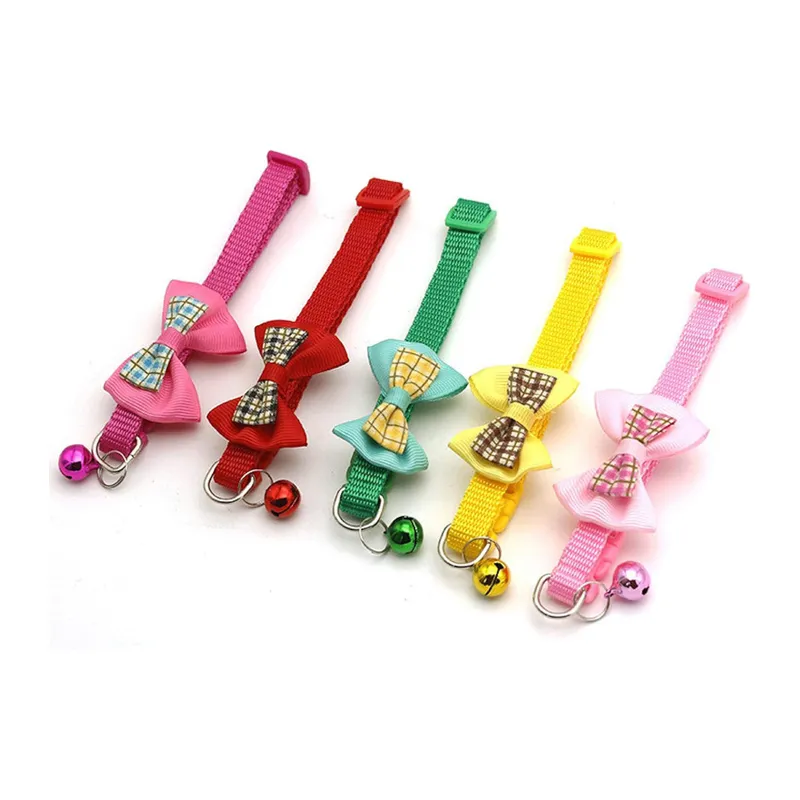 Pet Cat Collar With Bell Lovely Bow Cat Dog Collar