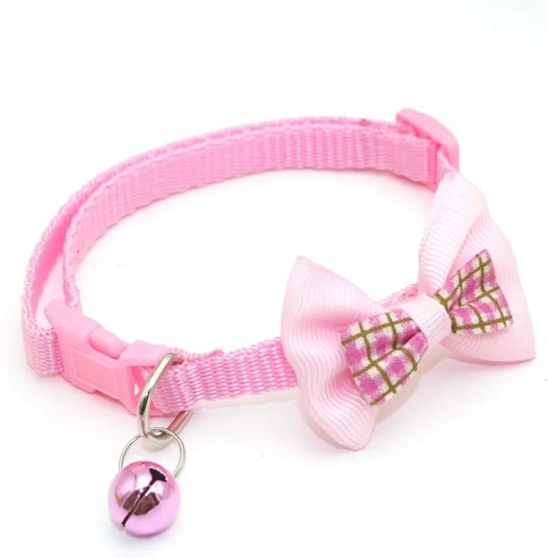 Pet Cat Collar With Bell Lovely Bow Cat Dog Collar