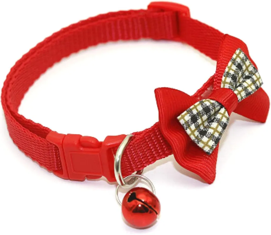 Pet Cat Collar With Bell Lovely Bow Cat Dog Collar