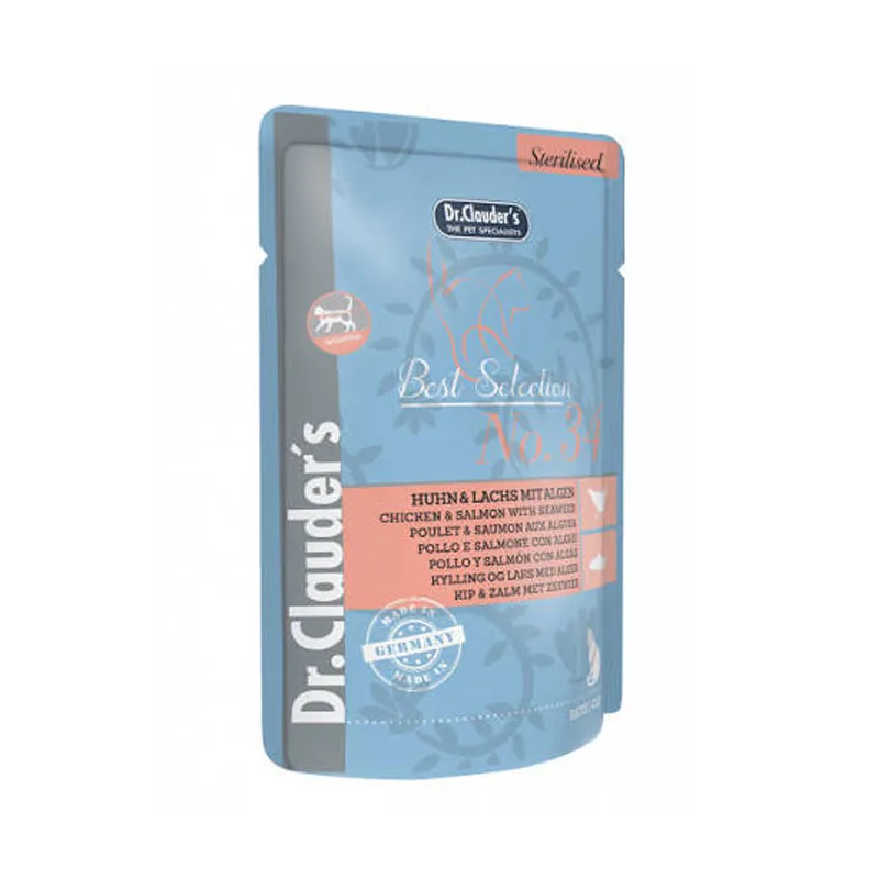 Dr. Clauders Best Selection Sterilised Cat Chicken, Salmon and Seaweed