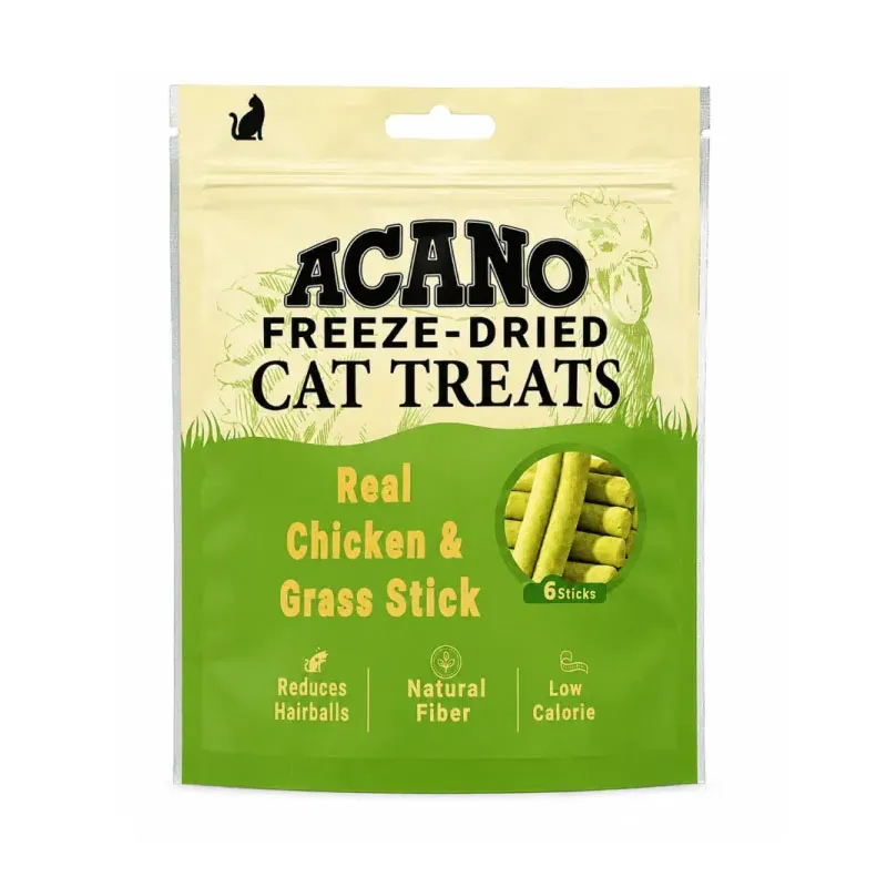 Acano Premium Freeze Dried Chicken and Grass Stick for Cats
