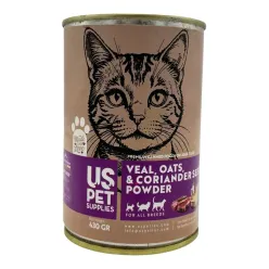 US Pet Canned Adult Cat Food With Veal, Oats & Coriander Seed