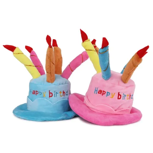Pet Birthday Cake Hat for Dogs and Cats