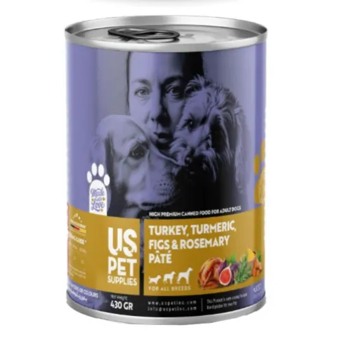 US Pet Supplies Hypermium Turkey, Turmeric, Figs & Rosemary Pate Adult Dog Food