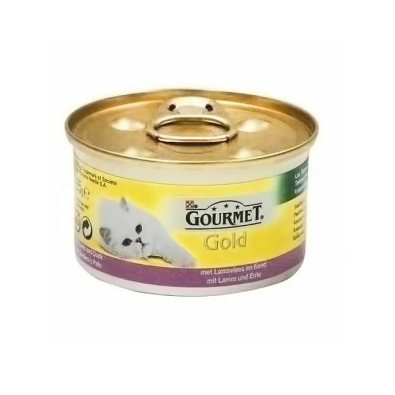 Gourmet Gold Pate Canned Adult Wet Cat Food With Lamb &amp; Duck