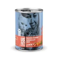 US Pet Supplies Hypermium Salmon, Pumpkin & Rosemary Pate Adult Cat Food