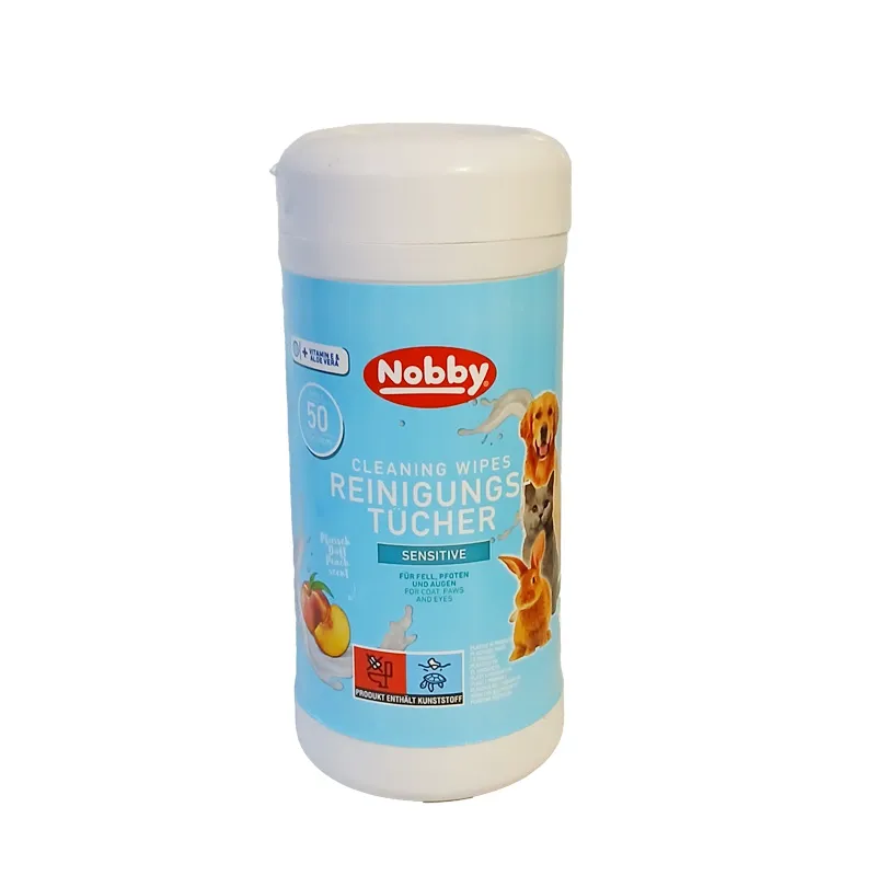 Nobby Cleaning Wipes Sensitive Peach 50 Pcs