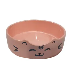 Pet Zarf Ceramic Cat Food and Water Bowl Cat Face Design