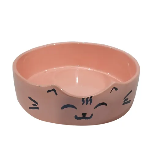 Pet Zarf Ceramic Cat Food and Water Bowl Cat Face Design