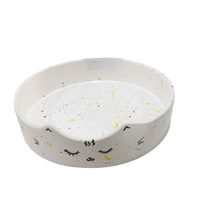 GXL Ceramic Cat Bowl with Cat Face Design