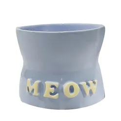 Pet Zarf Luna Ceramic Cat Bowl Meow Design