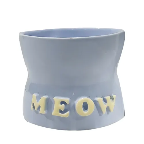 Pet Zarf Luna Ceramic Cat Bowl Meow Design