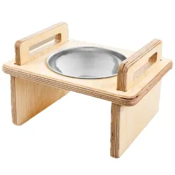 NinaPet Comply Wood Elevated Pet Bowl Code J