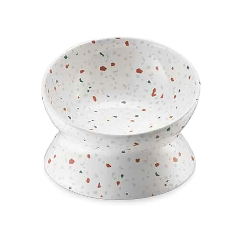 LIONA Tilted Elevated Ceramic Cat Bowl