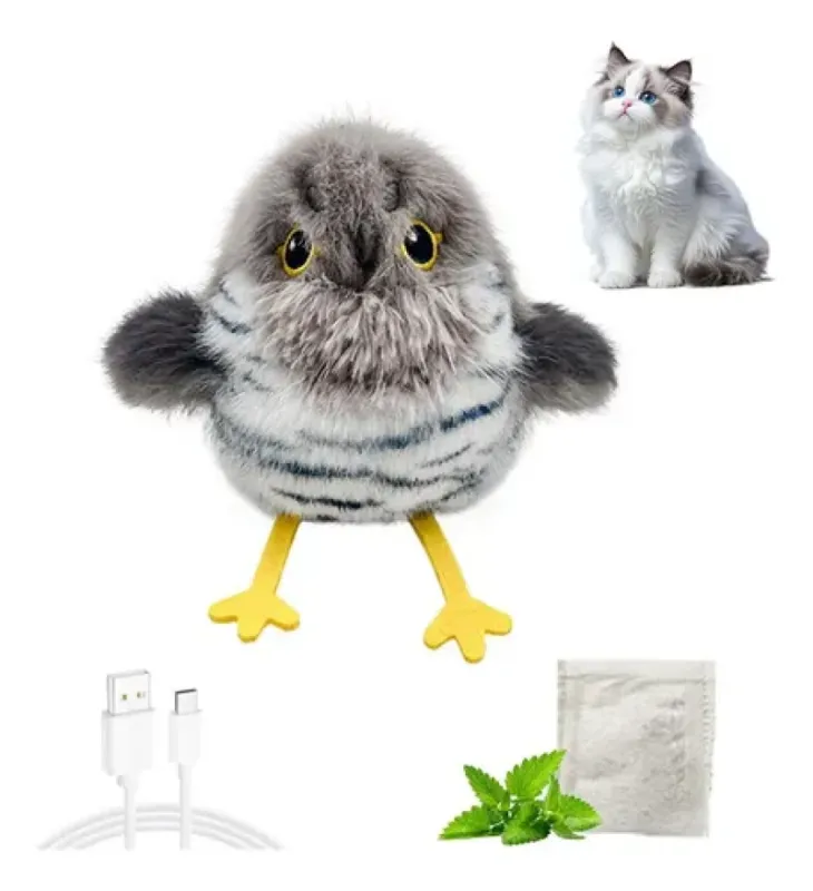 Petgravity Chubby Chirpie Flapping Bird Cat Toy