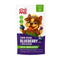 Love Me Chew Sticks Blueberry Flavour 60gr