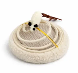 Spring Mouse Cat Toy with Plush Coil Base