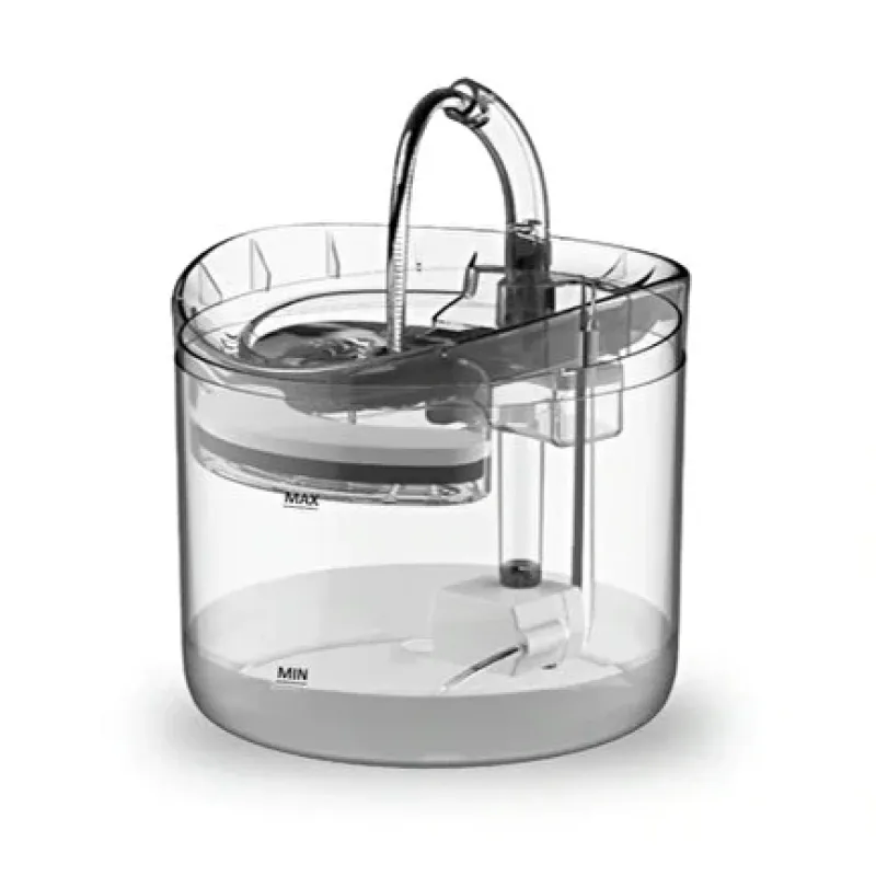 WF160 Round Transparent Automatic Pet Water Fountain 1.8L/61oz