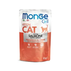 Monge Grill Kitten Chunkies in Jelly Rich in Salmon 85g